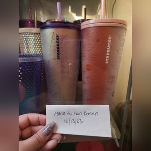 Soft touch Starbucks cups